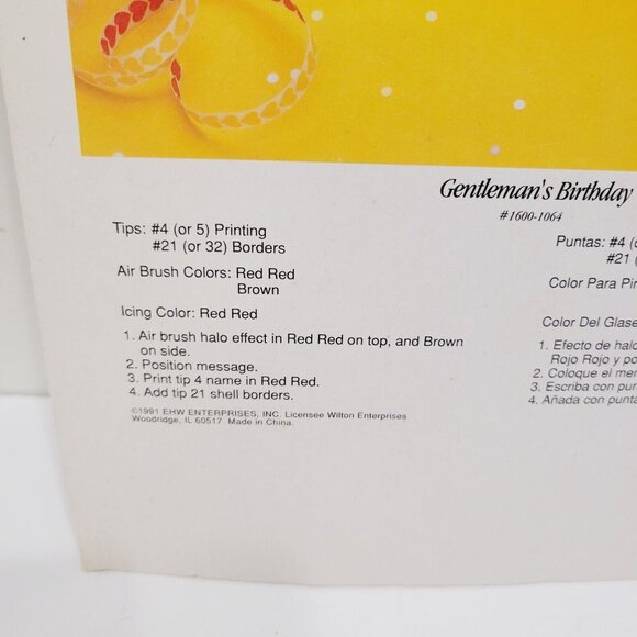 Vtg Wilton Cake Decorating Kit Happy Birthday Tie Suitcase Man Dad Topper - Picture 3 of 5